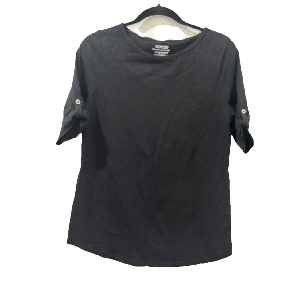 Chicos Ultimate Tee Size 1 Womens S Top 1Short Sleeve Pull Over Short Sleeve